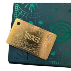 Wicked x Starbucks Gold Gift Card & Keychain Zero Balance
